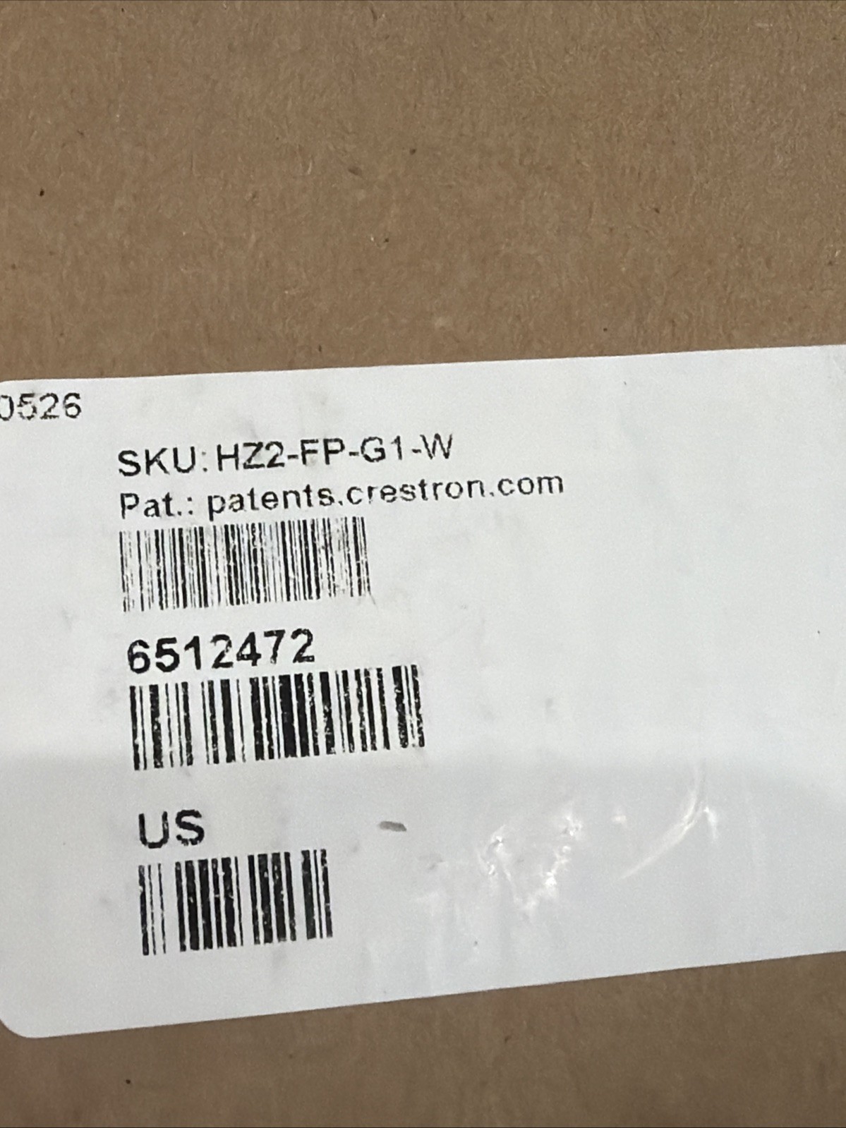 Crestron Horizon 2 Faceplate 1-Gang White HZ2-FP-G1-W New