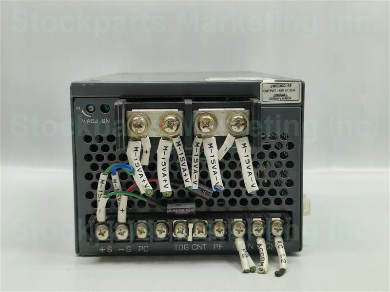 Densei-Lambda JWS300-15 JWS30015 Power Supply 100-240VAC 4.4A 50/60Hz 15V 22A