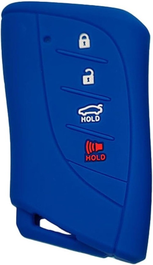 Key Fob Case Cover with 4 Buttons for Lexus ES 350 300h 250 GX 460 LS 500 Blue