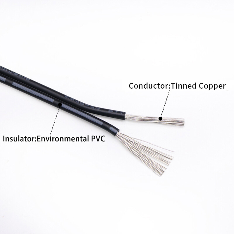 PVC Flexible Electronic Dual Core Wire Tinned Copper Stranded Cable 16 – 30AWG