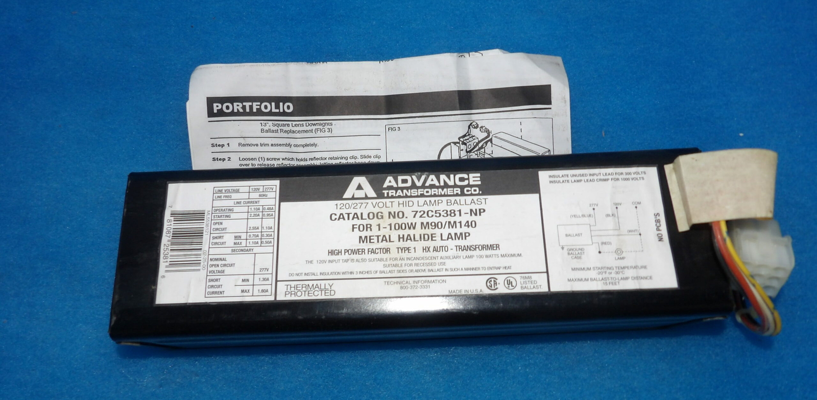 Universal Lighting 11210239CTC 100C 120/277V Ballast for Metal Halide Lamp + …