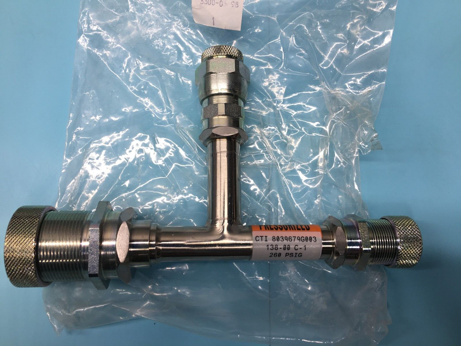 AMAT 3300-05698 CTI 8039679G003 Fitting Aeroquip Adaptor Helium, 117839