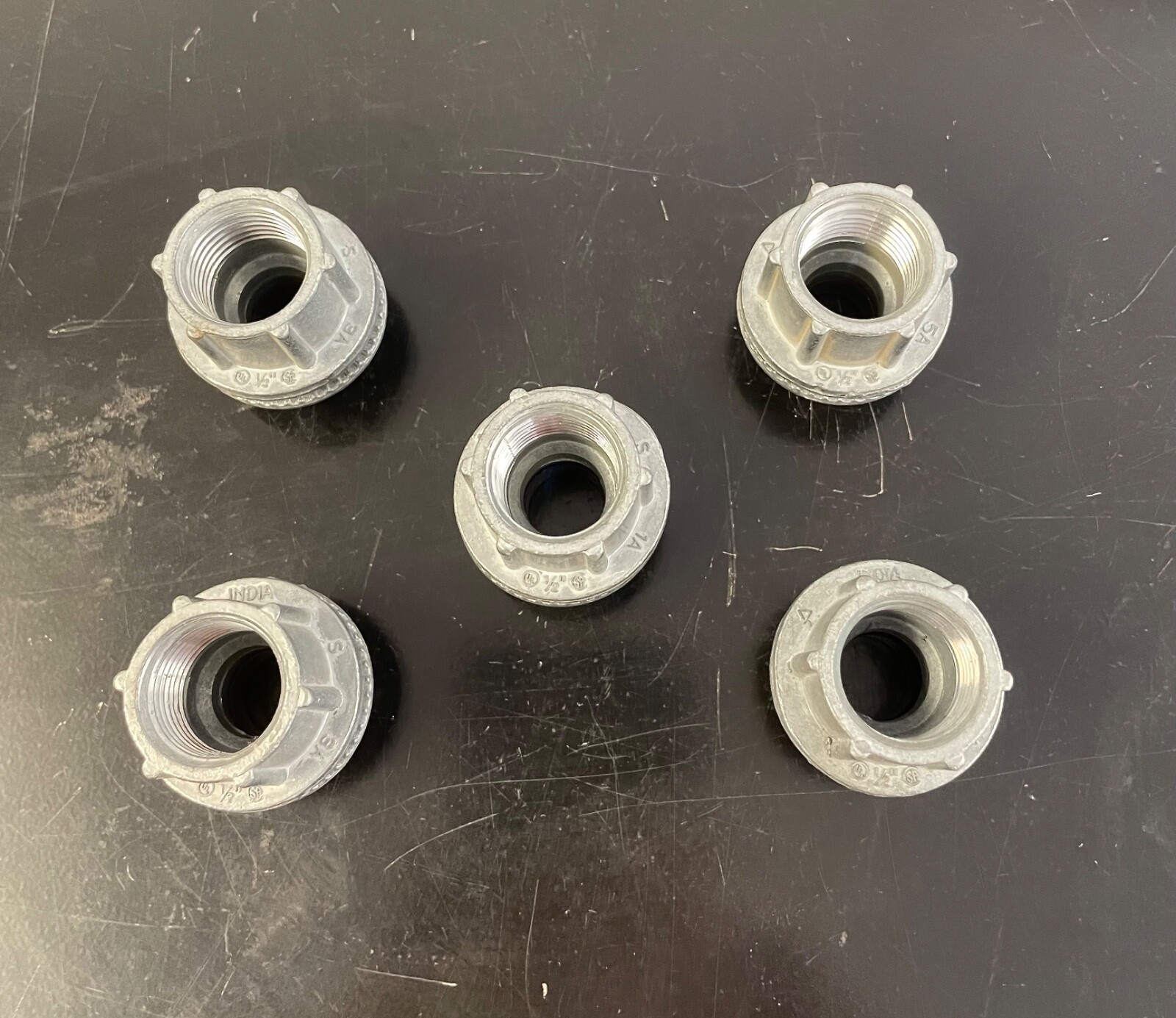 “LOT OF 5” – Eaton, Crouse-Hinds, Myers (STYLE) – “INDIA” – 1/2” – Conduit Hub