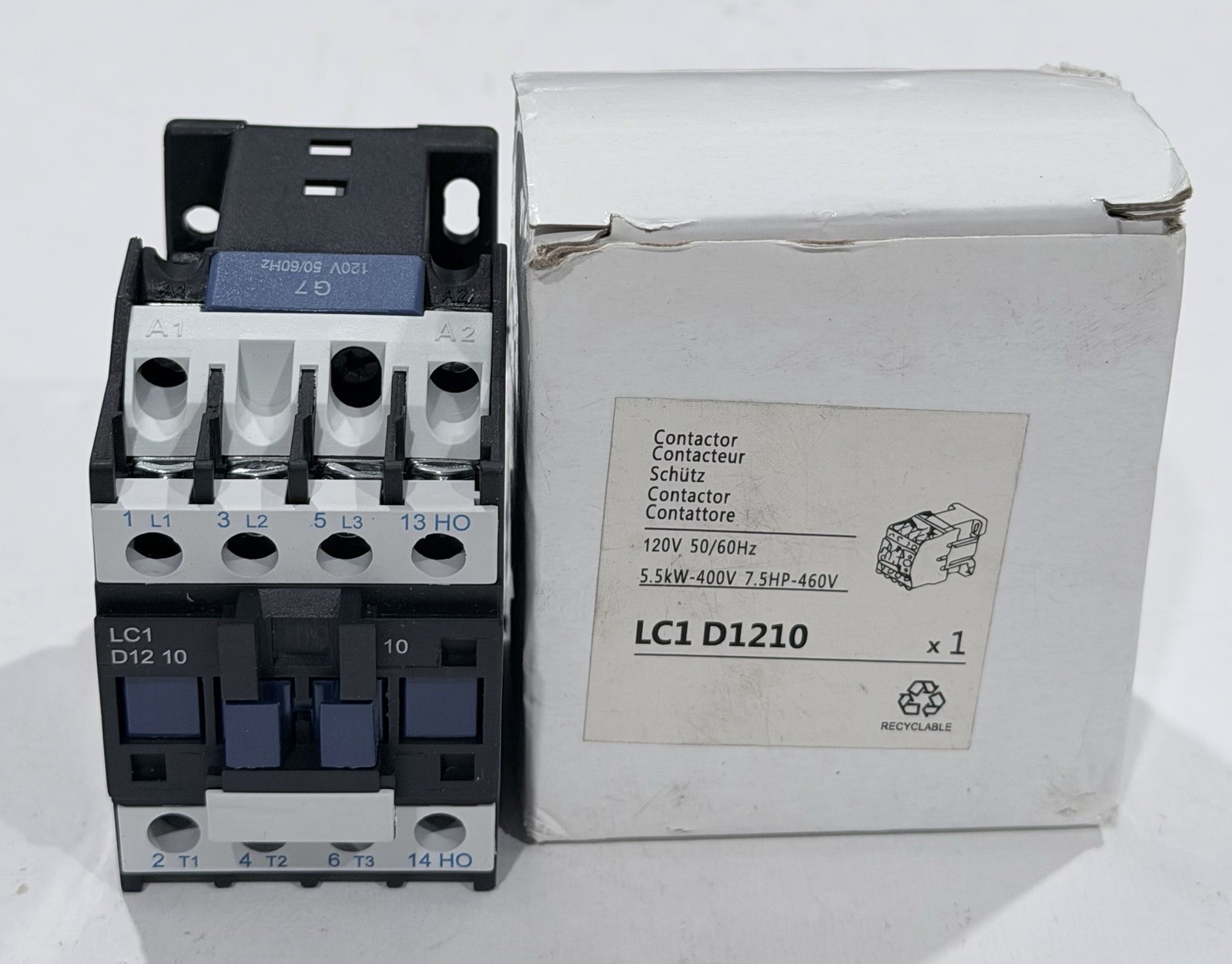 New Schneider Electric LC1D1210 Contactor 120V Coil 3 Pole