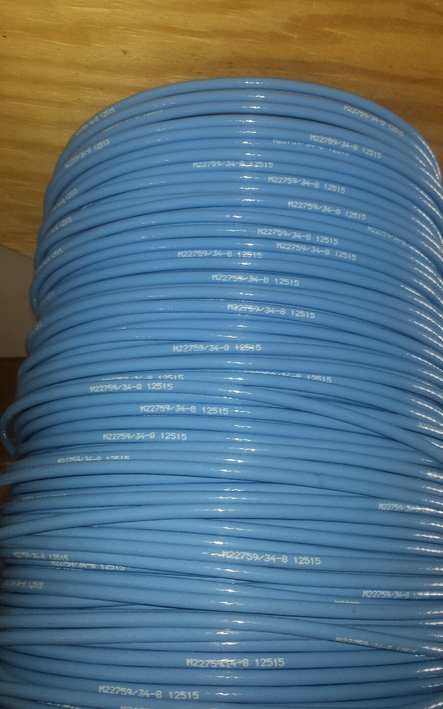 (25 FT) Allied Wire M22759/34-8-6 (8 awg) Blue Electrical Wire 133/C Single 600V