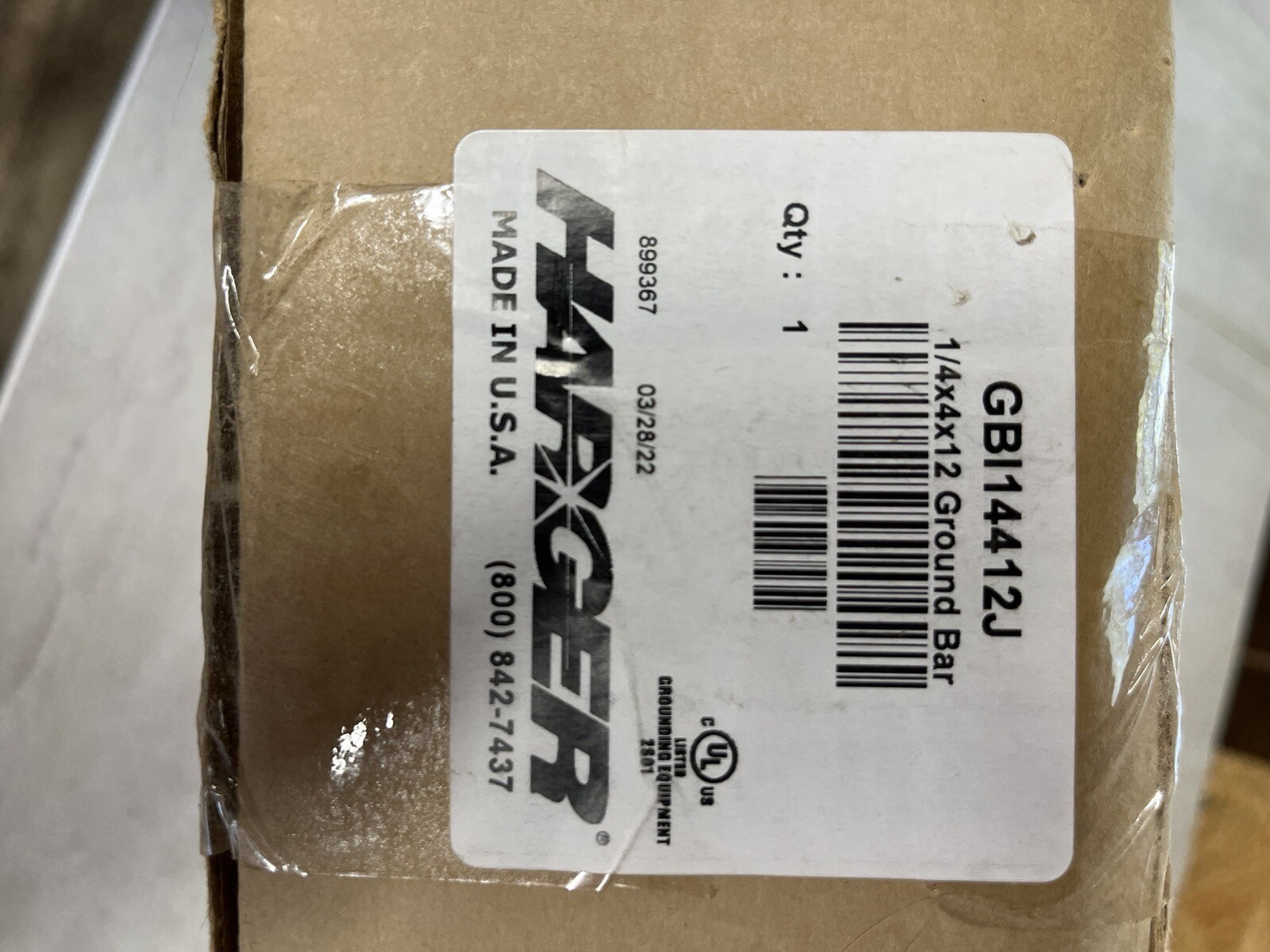 Harger 1/4X4X12 Ground Bar (GBI14412M)