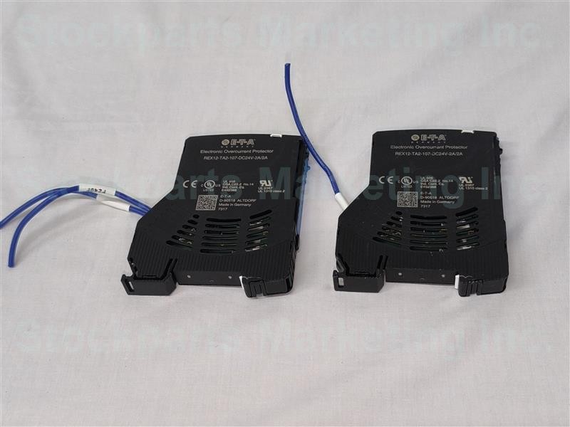 LOT 2PCS ETA Germany REX12-TA2-107-DC24V-2A/2A Electronic Overcurrent Protector