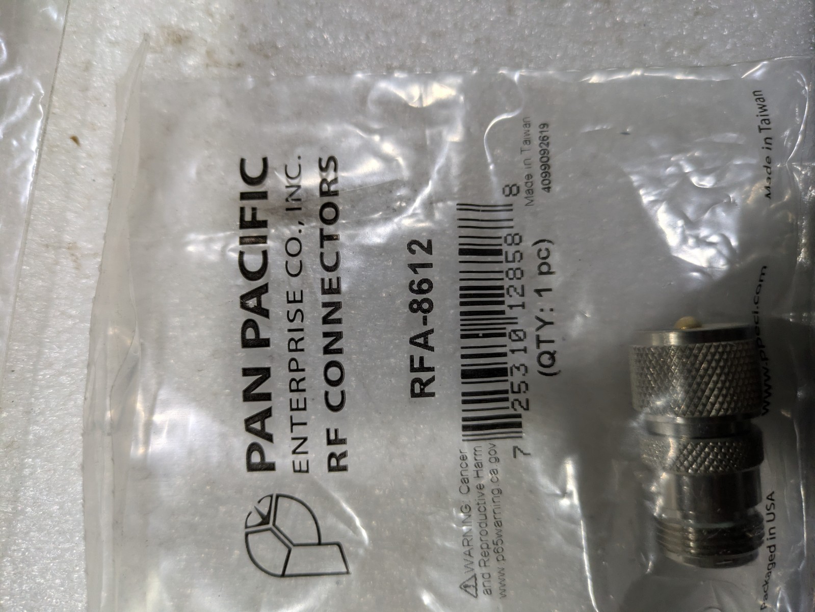 PAN PACIFIC RF CONNECTOR RFA-8612