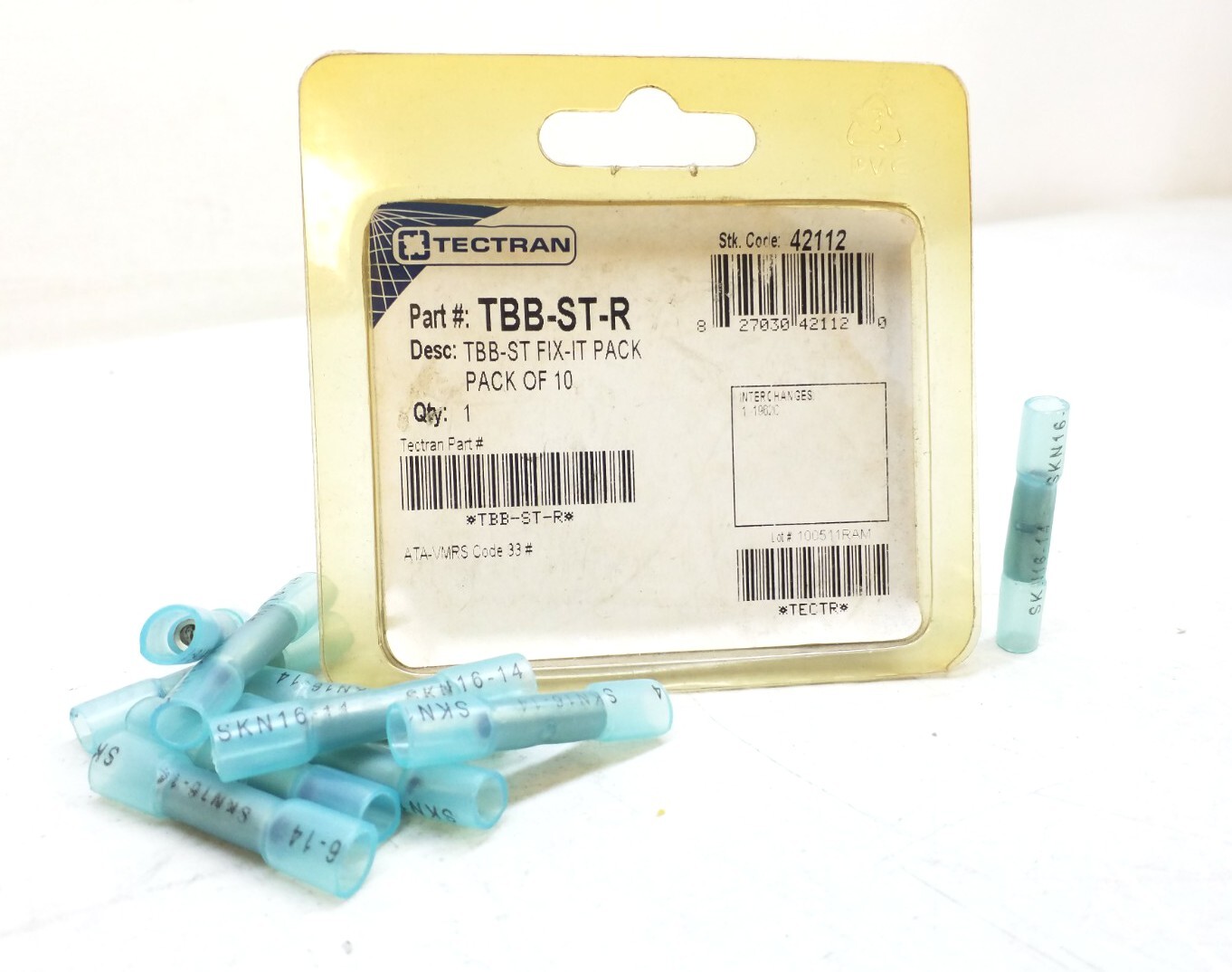 TBB-ST-R Tectran SKN 16-14Ga. Shrink Terminals Qty.10 Free Shipping 42112