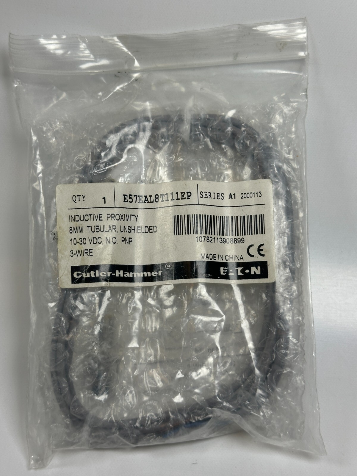 Cutler-Hammer E57EAL8T111EP Series A1 Inductive Proximity 8mm Tubular 10-30VDC