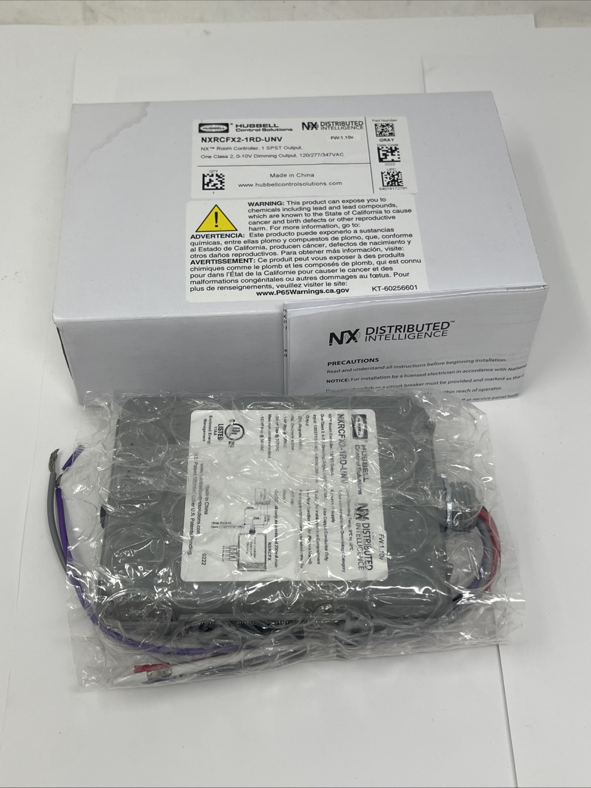 Hubbell NX Lighting Controls Room Controller NXRCFX2-1RD-UNV