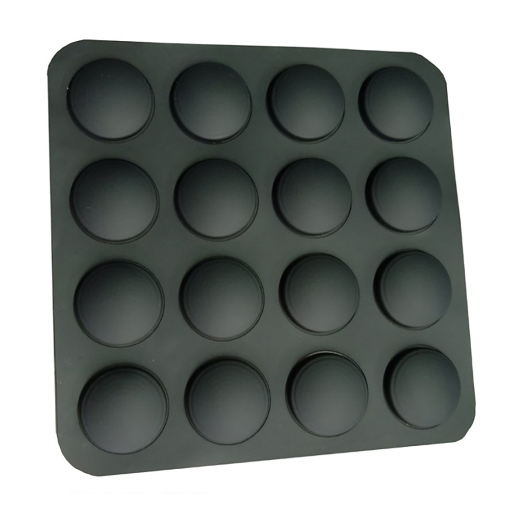 Black 4 -179mm Silicone Rubber Feet Non Slip Round Anti Impact Self Adhesive Pad