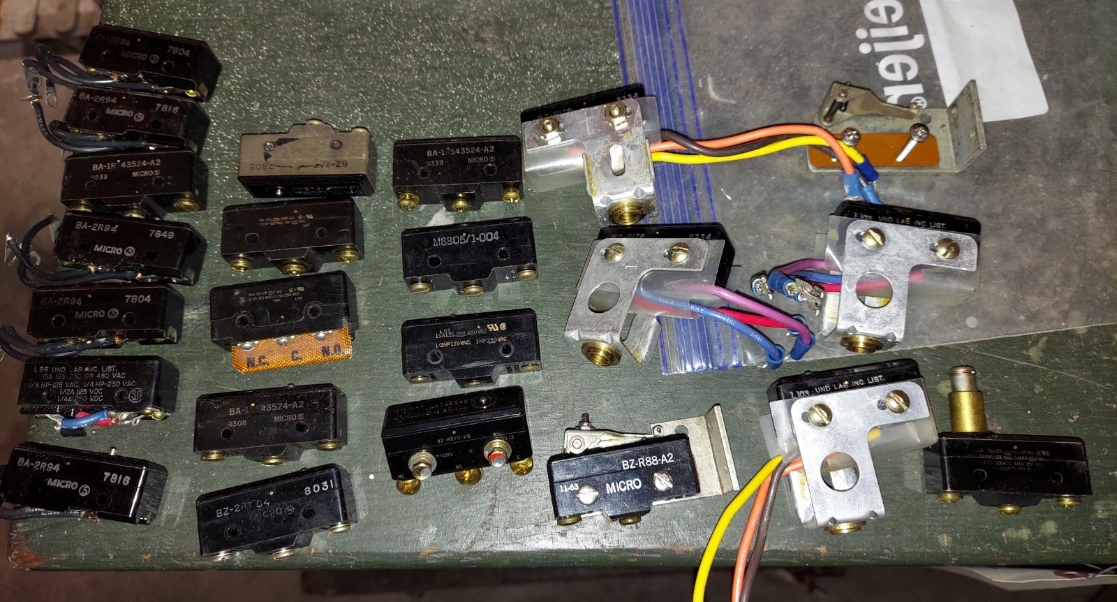 Micro Switch Lot , electrical switches . Various Configuration Lot . See Photos