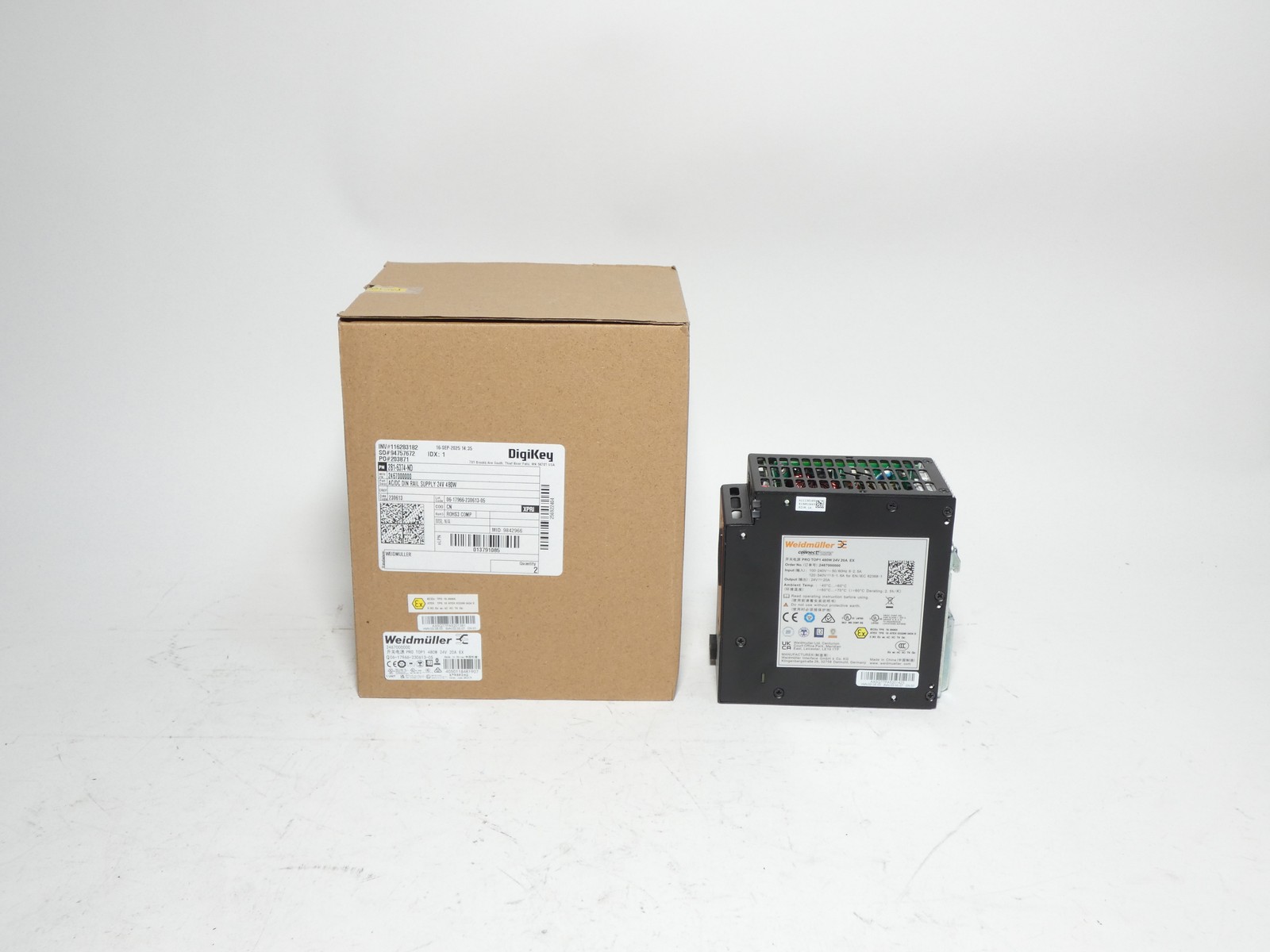 Weidmuller 2467000000 Power Supply PRO TOP1 480W 24V 20A – NEW Surplus!