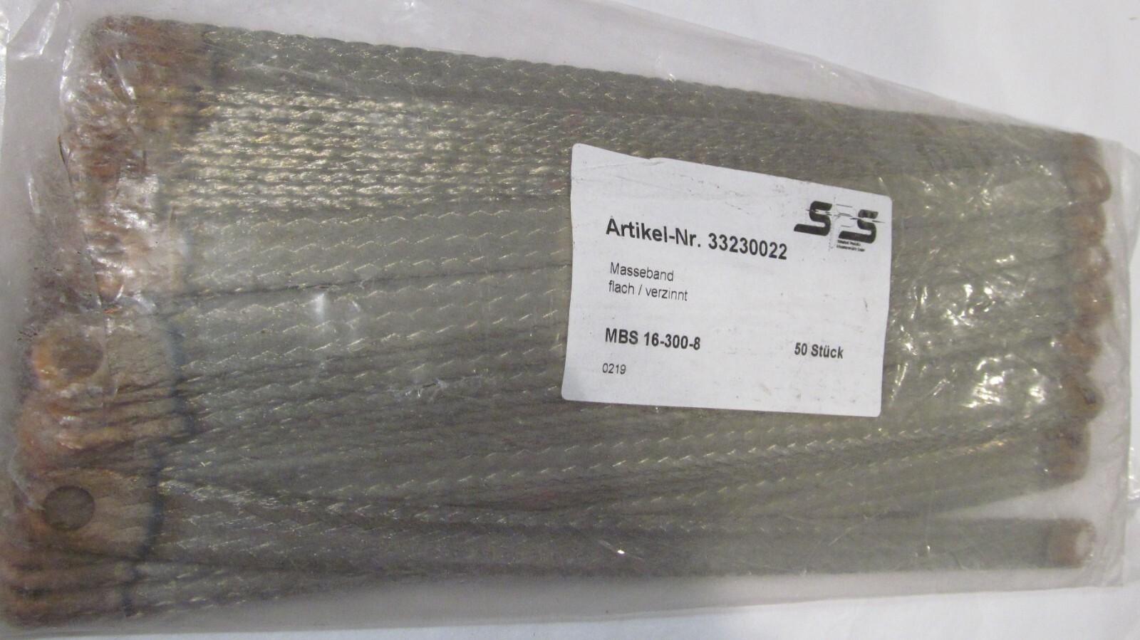 FLAT BRAIDED GROUND STRAP 12″ x 5/8″ TINNED COPPER CABLE 5/16″ 1/4″ POST HOLE