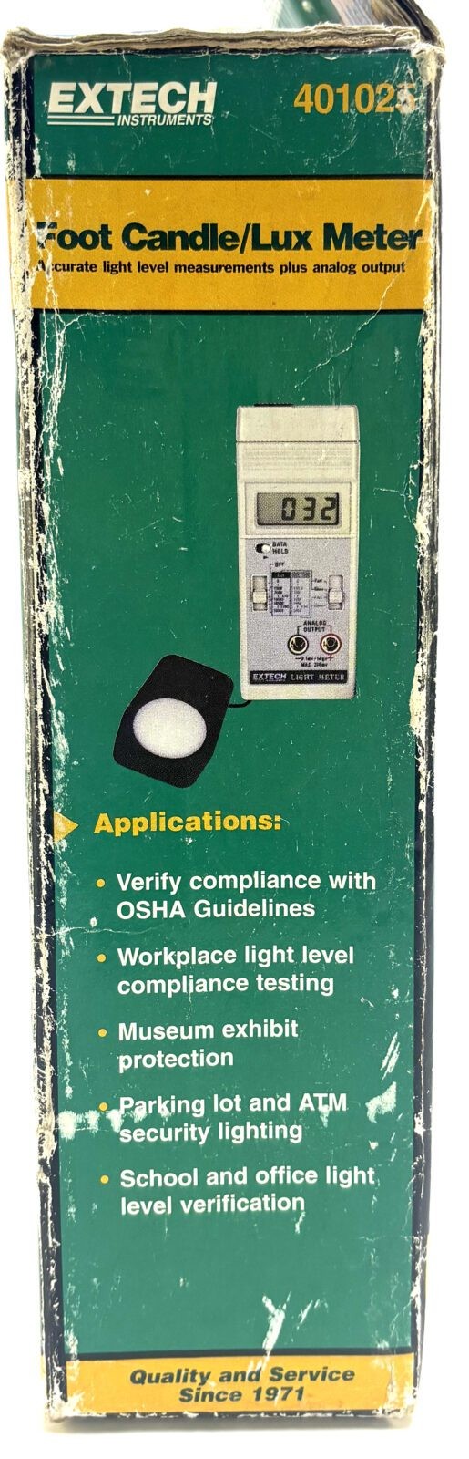 Extech 401025 Light Meter Foot Candle/Lux Meter (New In Box)