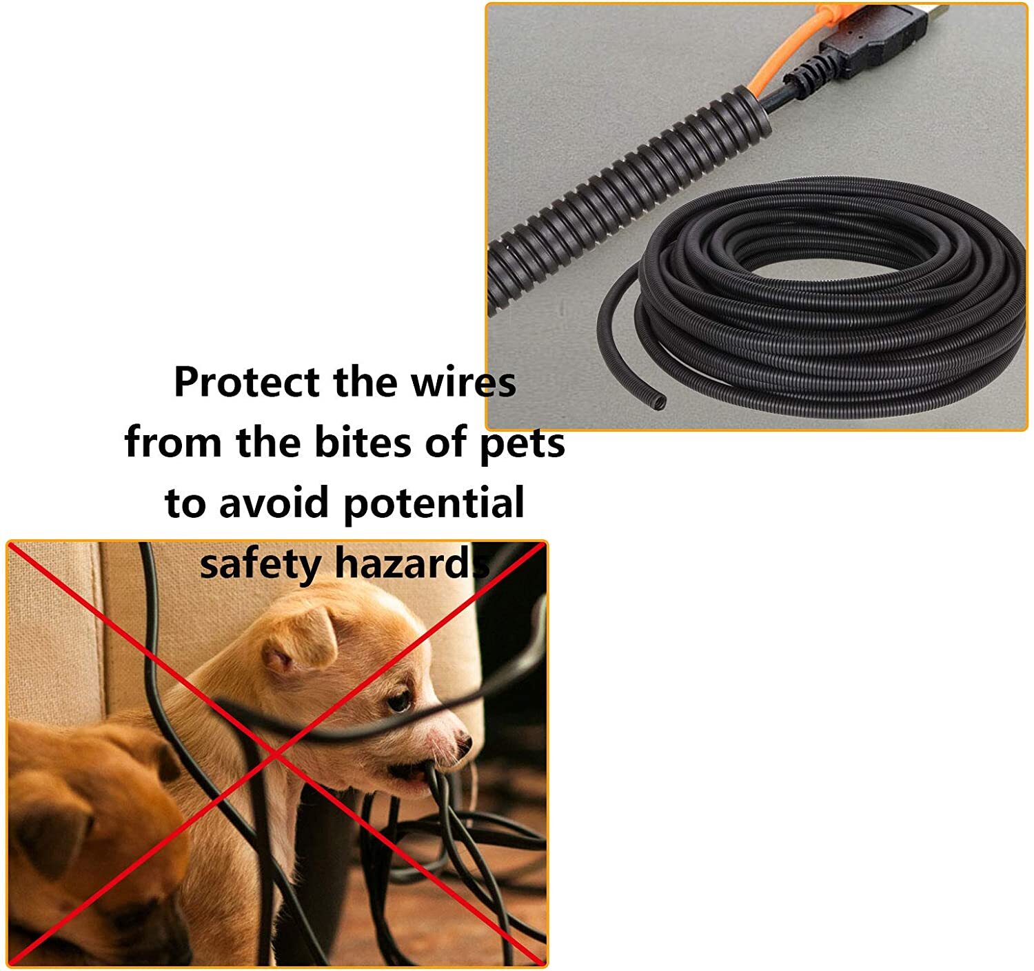 Split Loom Tube Wire Conduit Hose Use For Auto Home Marine Office etc Cover Lot