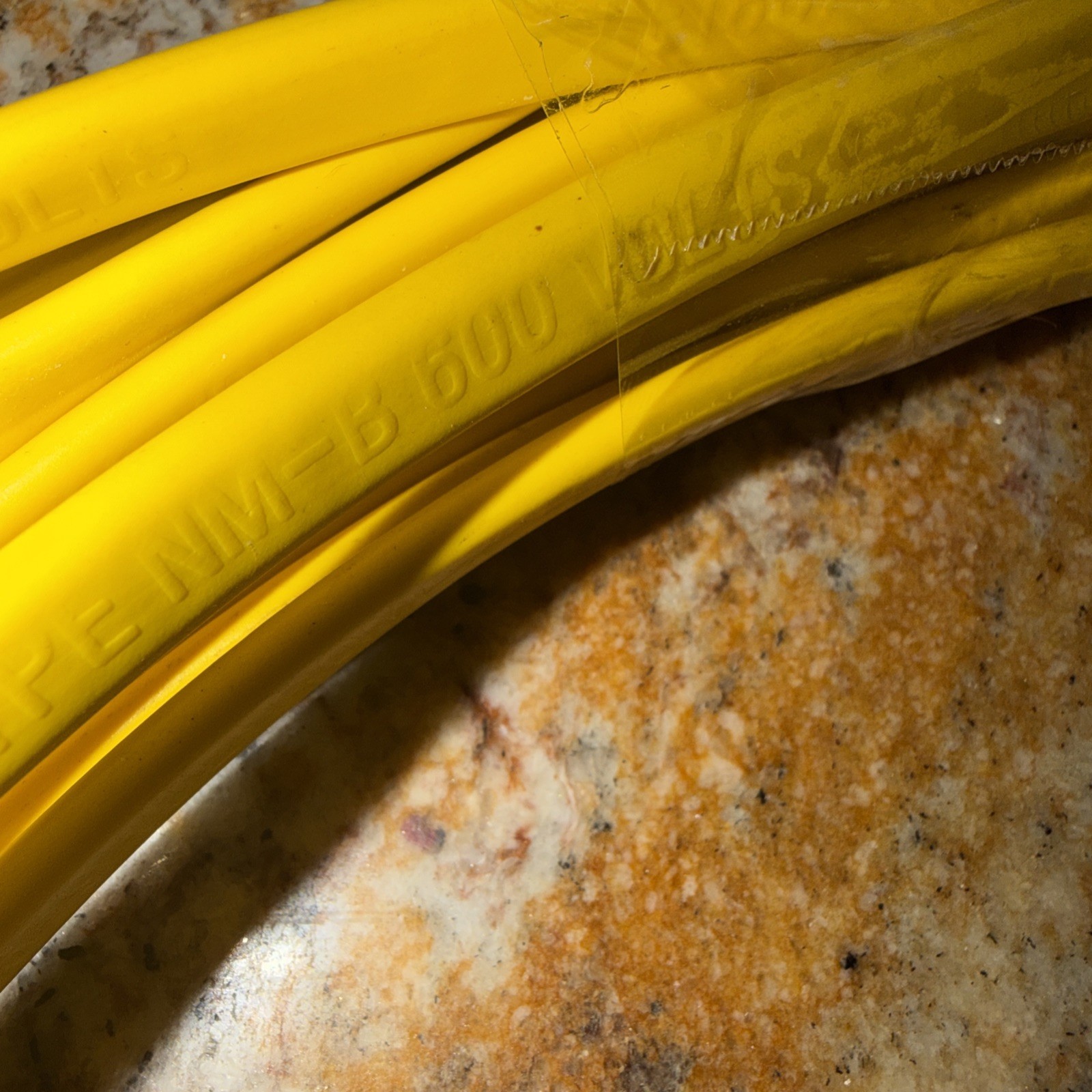 Yellow Romex Simpull Indoor Wire Copper Type NM-B Ground 50 Feet 600 Volt