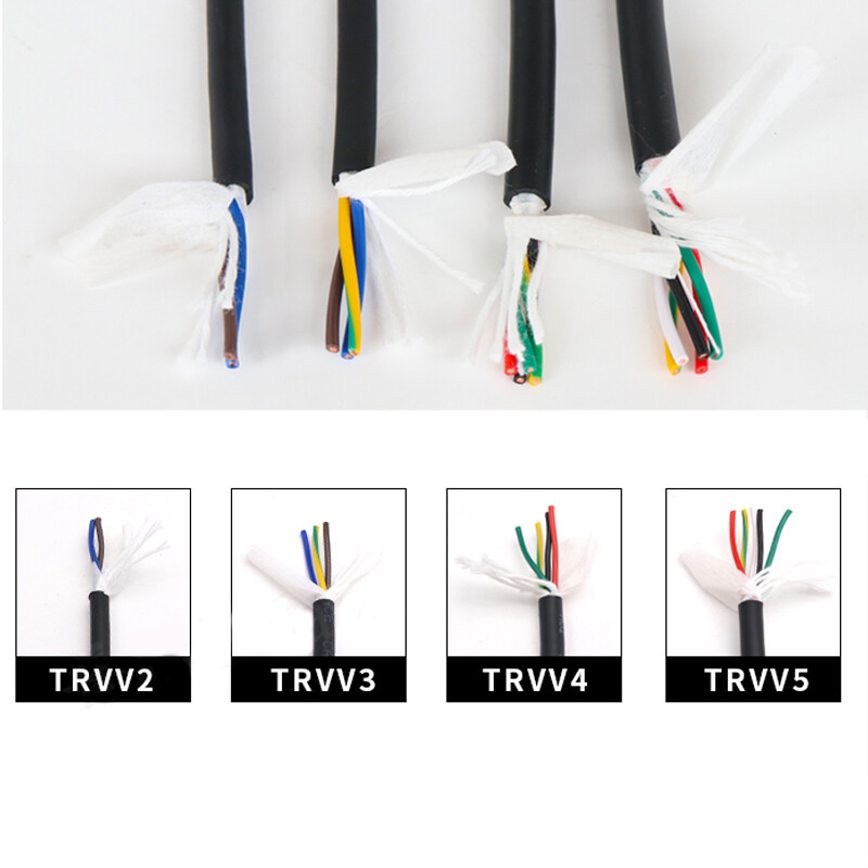 TRVV Cable Flexible Towline Cable 2/3/4/5 Core 0.2 ~1.5 mm² Signal Shielded Wire