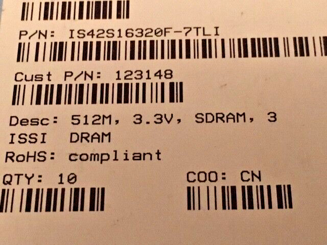 5pc IS42S16320F-7TLI ISSI SDRAM Memory IC 512Mbit Parallel 143 MHz 5.4 ns