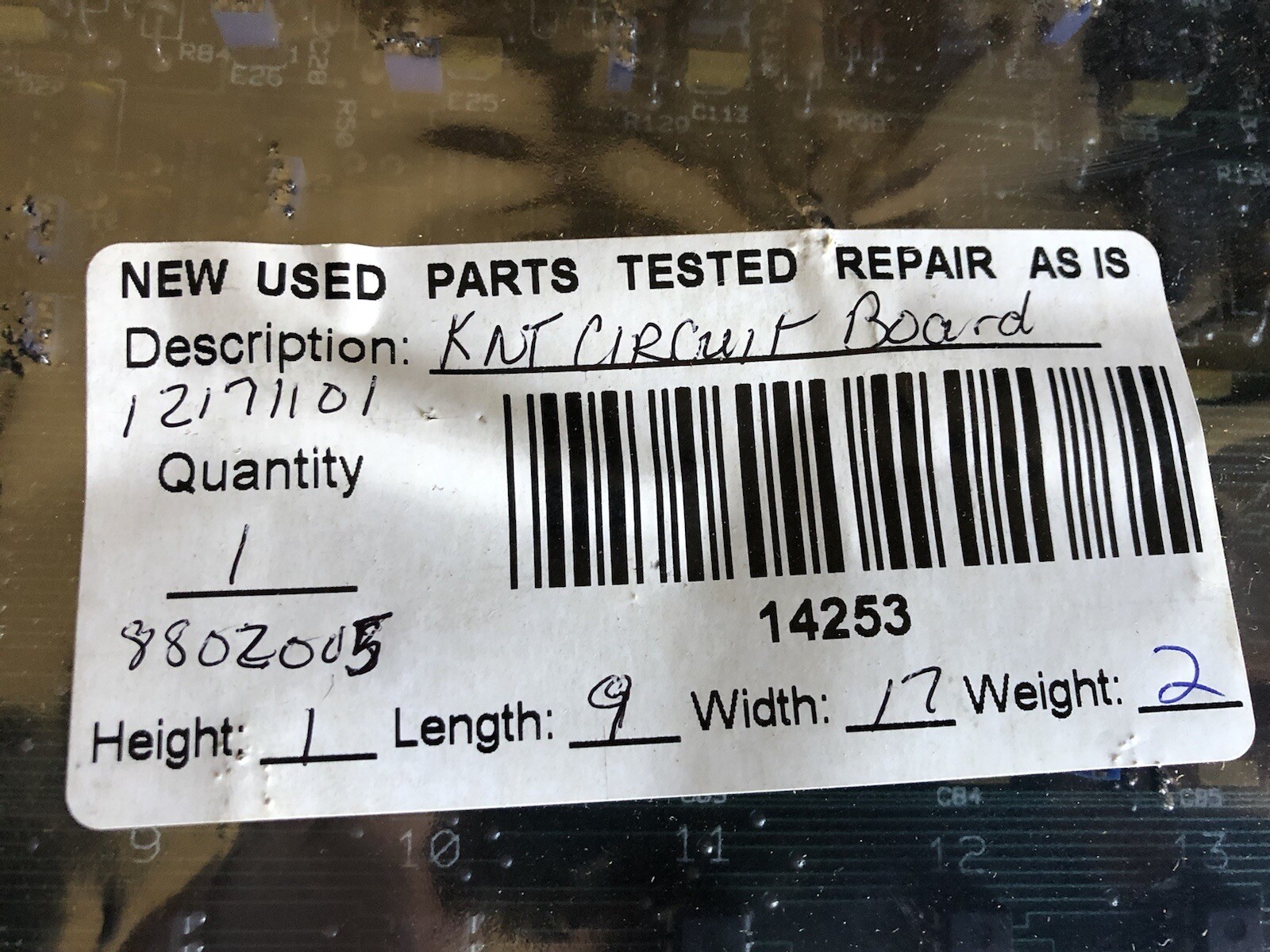KNT Circuit Board 12171101 Used Untested Sold As Is
