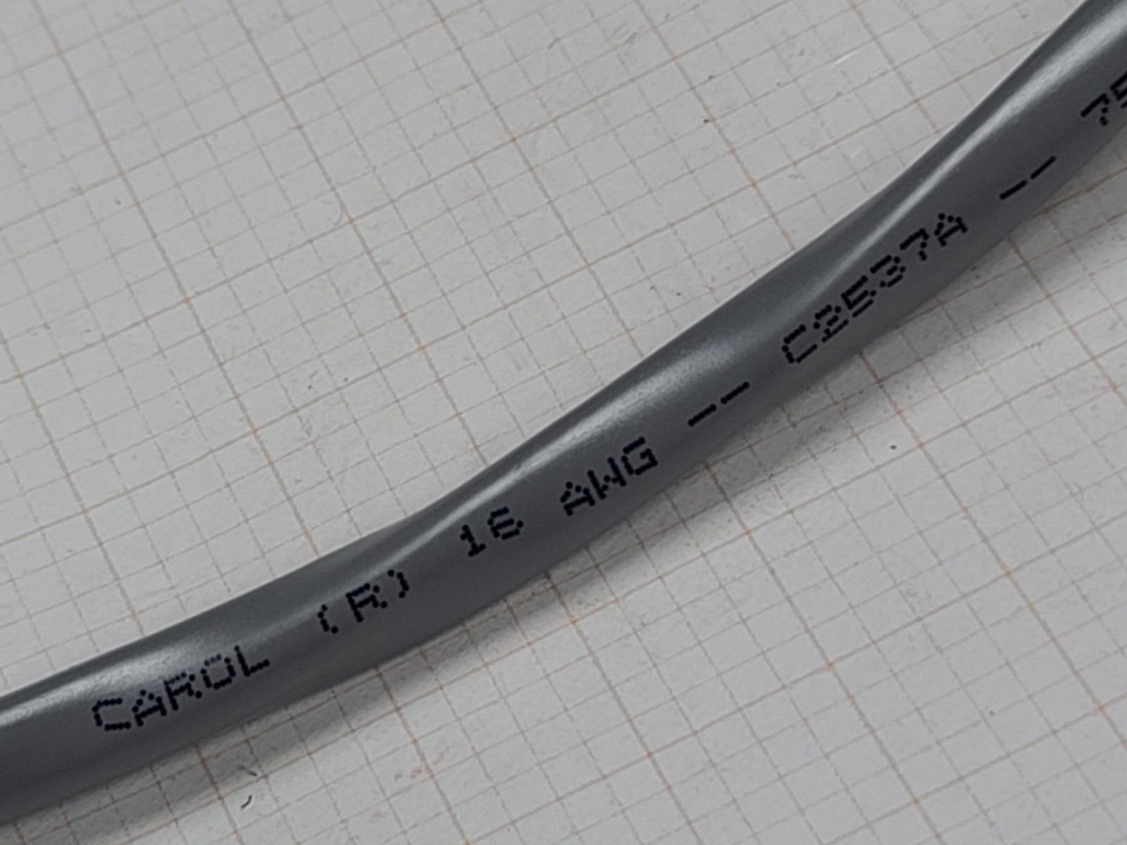 Carol C2537A 16/3C Shielded Control/Power Cable UL-2107 CMH 600V Gray /25ft
