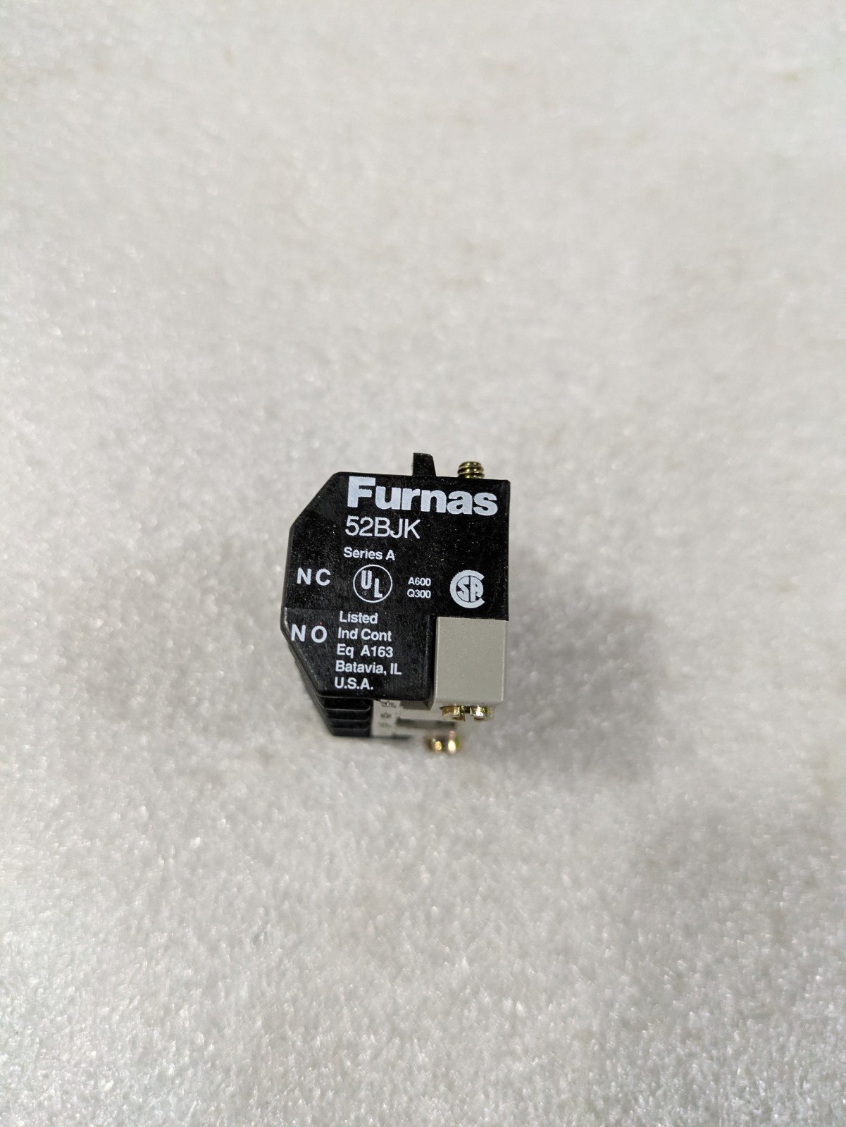 Furnas 52BJK Two Pole Contact Block NO NC A600 Q300 300VAC Pushbutton Switch