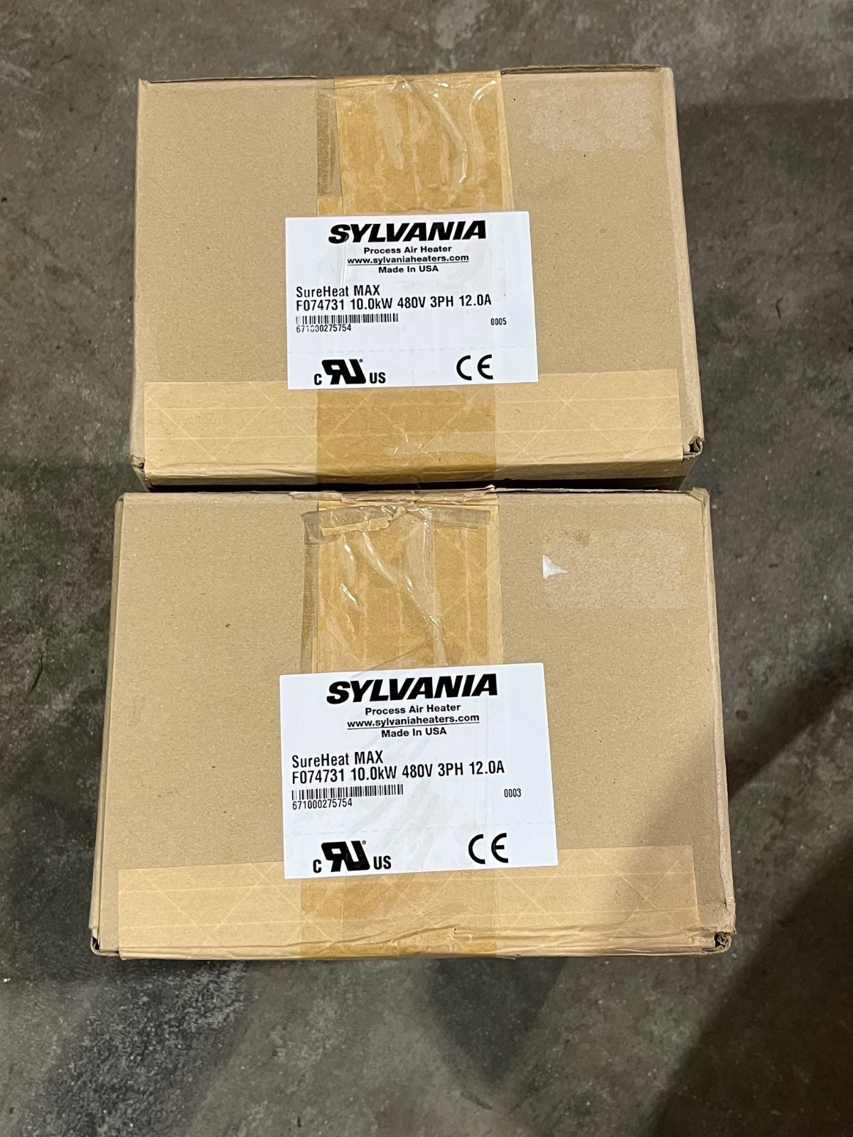 TUTCO SureHeat MAX (formerly SYLVANIA) F074731 – 10.0kW, 480V, 3PH Air Heater