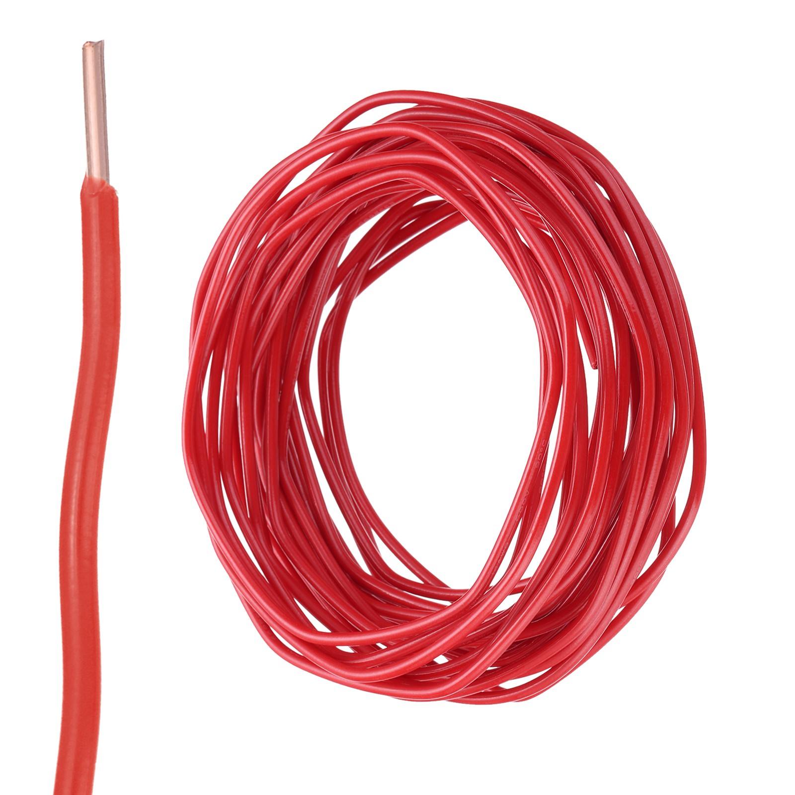 25 Feet Electrical Wire Insulated Solid Copper 14 AWG THHN Wire UL listed,Red