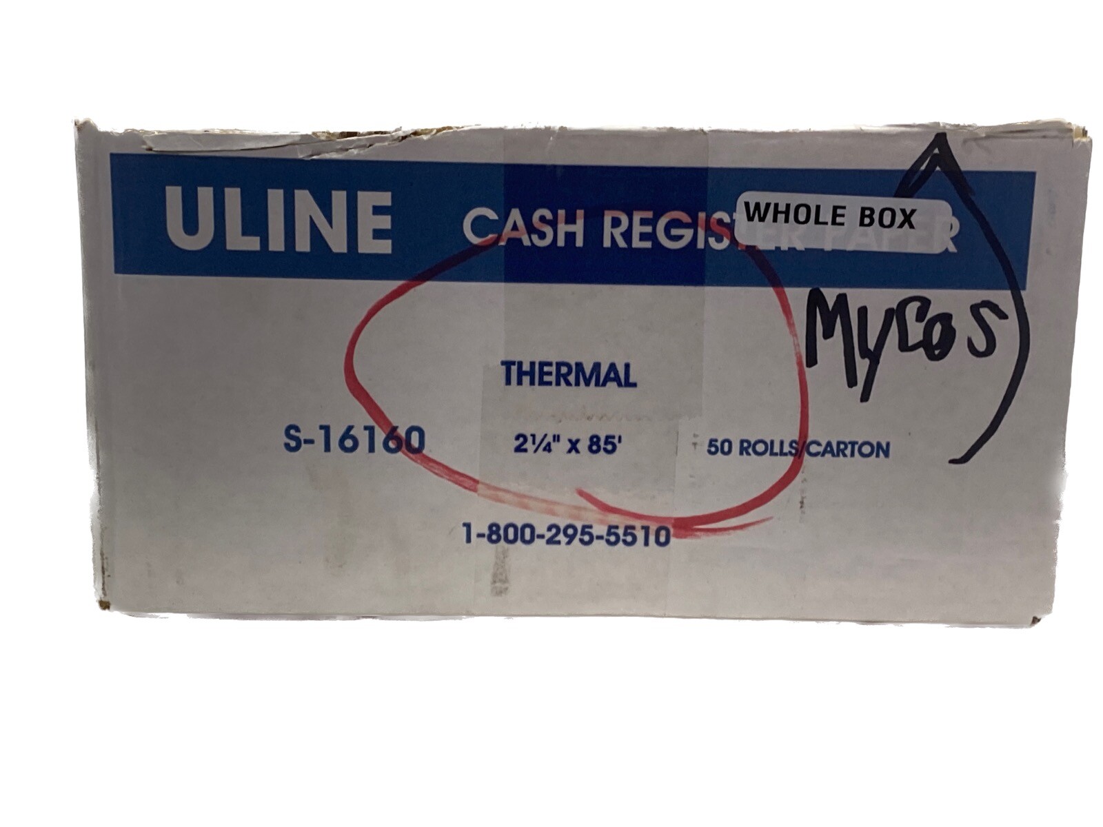 NEW LOT OF 30 Rolls of Uline 2-1/4”x85’ Thermal Cash Register Paper S-16160
