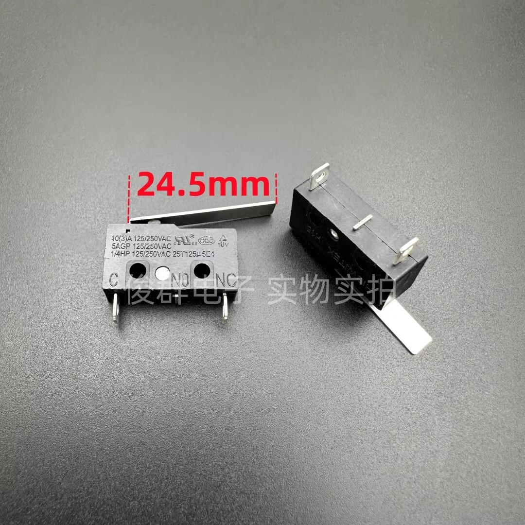 HISWITEK H15 Microswitch COM and NC 2 Pins 2 Pins 10A 125/250VAC With Lever