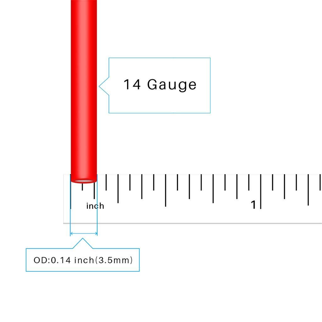 14 Gauge Silicone Wire Spool Red and Black Each 20Ft 2 Separate Wires Flexible 1