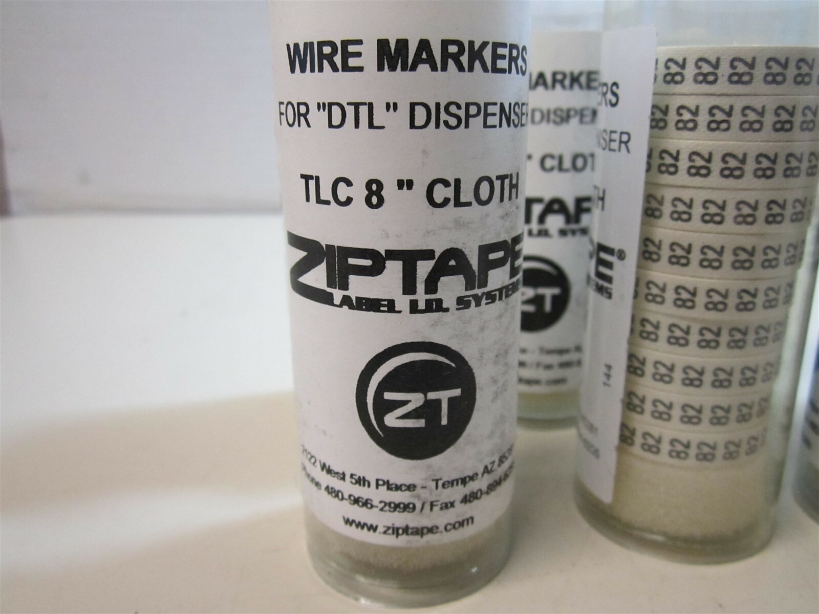 ZipTape TLC 8″ Cloth Wire Marking Tape Numbers 80-89 F/”DTL” Dispenser
