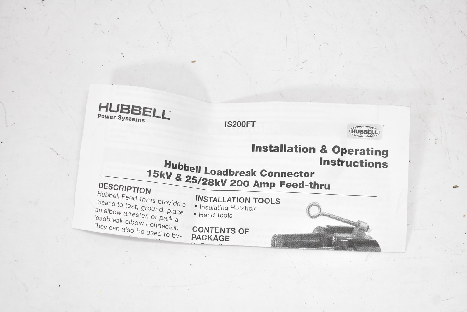 Hubbell IS200FT Loadbreak Connector 15kV 25/28kV 200A Feed-Thru Red Black