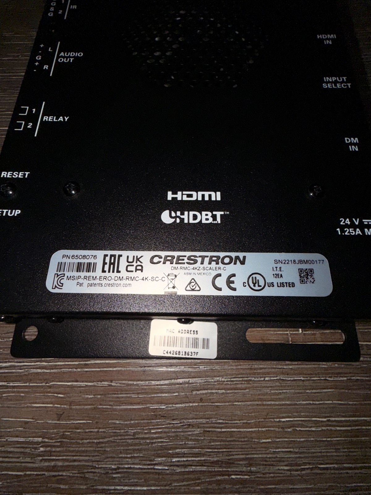 Crestron DM-RMC-4KZ-SCALER-C 4K DigitalMedia 8G+ Receiver and Room Controller