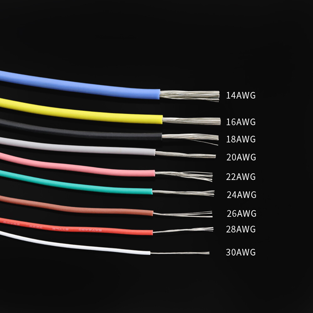 30AWG-18AWG High and Low Temperature Wire Flexible Soft Silicone Cable Resistant