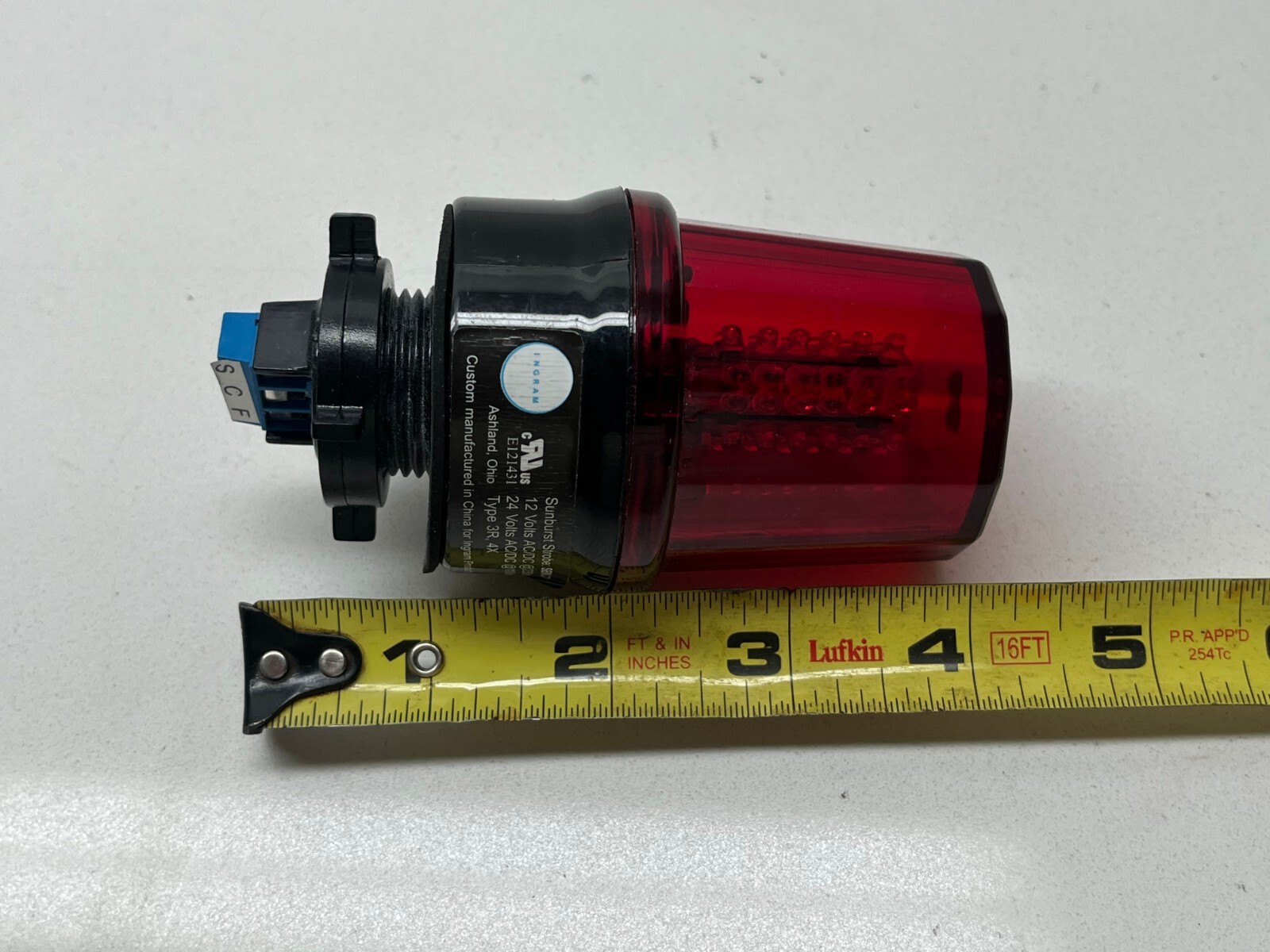 PAIR OF LED SUNBURST STROBE SBN1224AD YELLOW AND RED