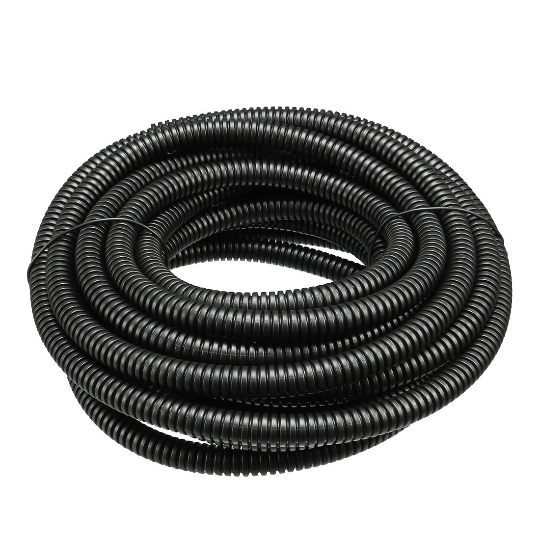 5.6 M 7×10 mm PP Flexible Corrugated Conduit Tube for Garden,Office Black