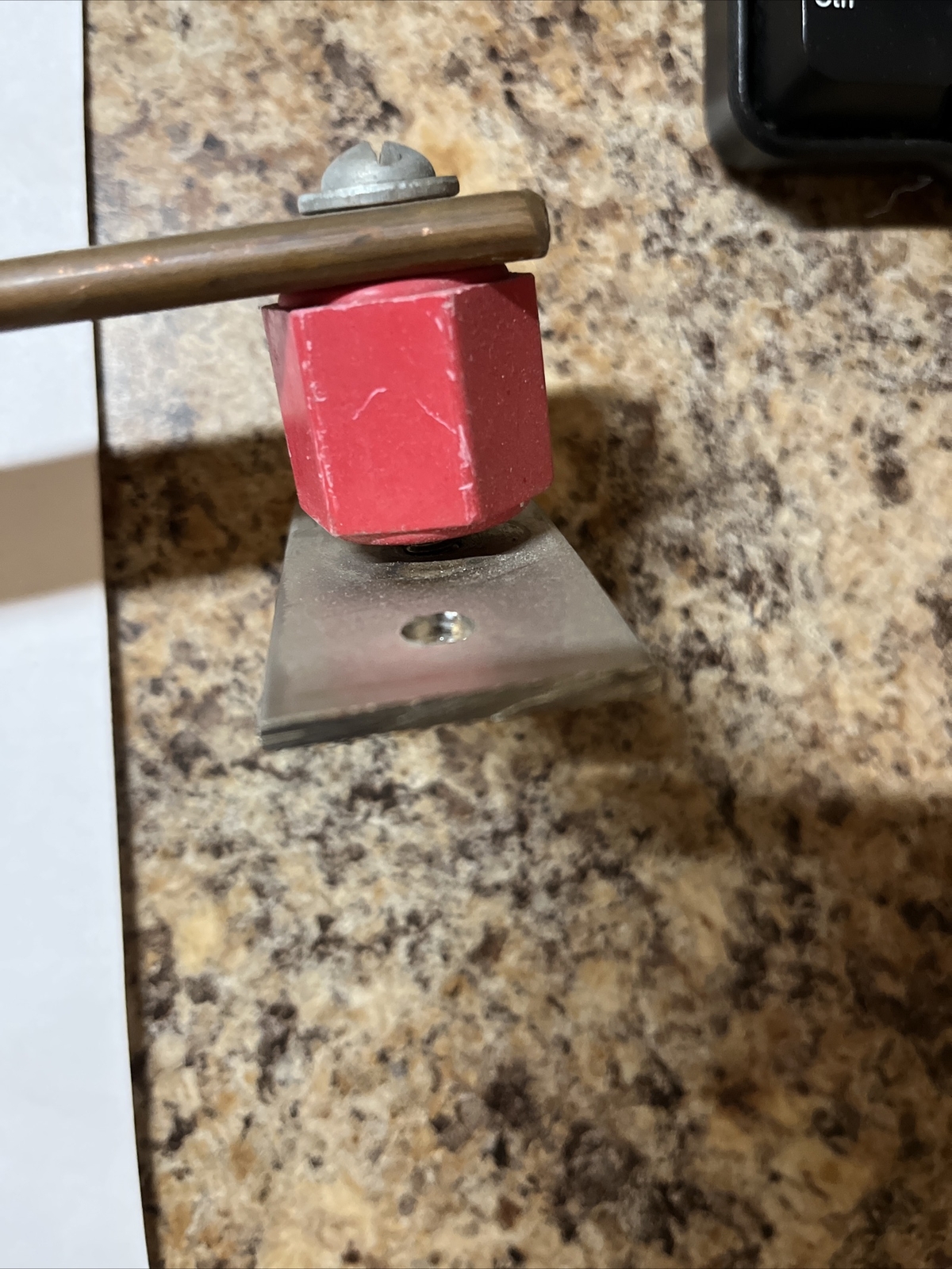 1/4” Copper ground bar 15” X 1” w isolation standoffs tapped for 1/4″ 31 Holes