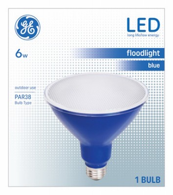 LED Blue Floodlight, Medium Base, PAR38M, 6 Watt – 93100882