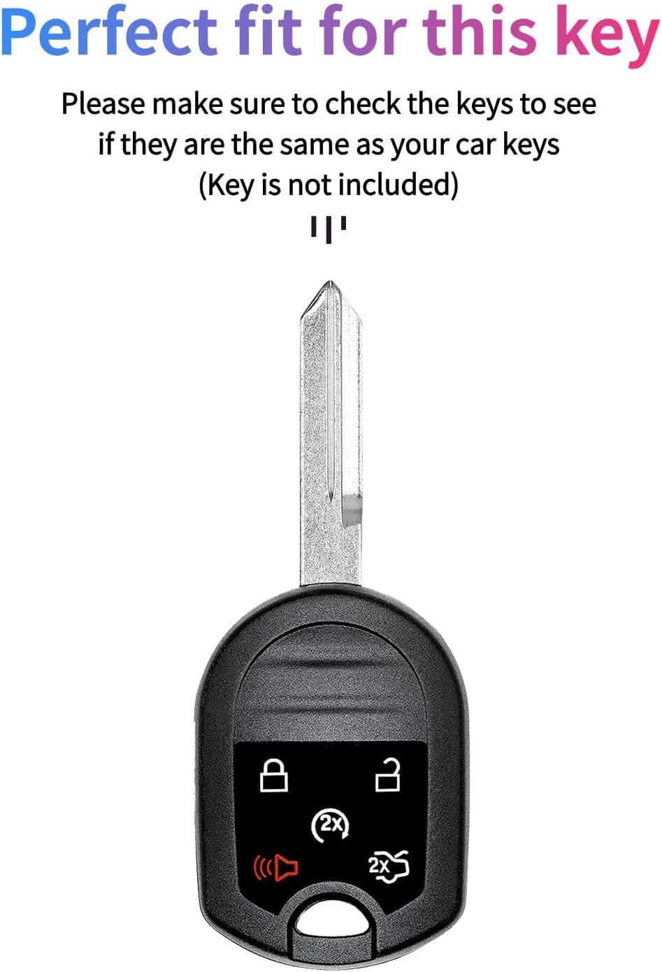 Silicone Key Fob Cover Protector for Explorer Flex 5-Button Remote Color: Blue