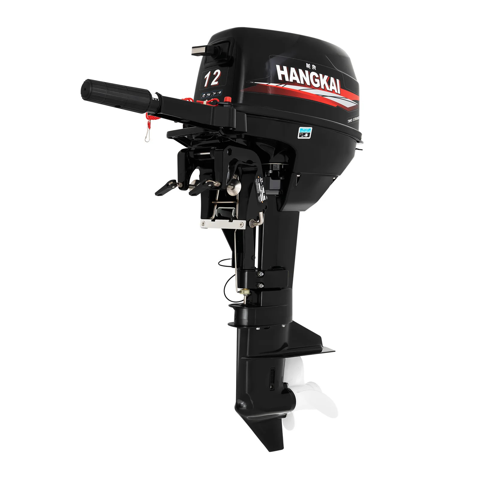 12 HP Two-Stroke Outboard Motor Marine Fishing Boat Engine 169cc 4500-5500 RPM