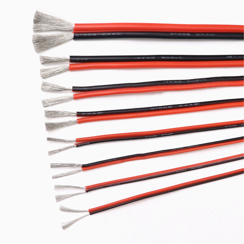 2Pin Red&Black Silicone Wire 10AWG-24AWG Extra Soft Silicone Cable Tinned Copper