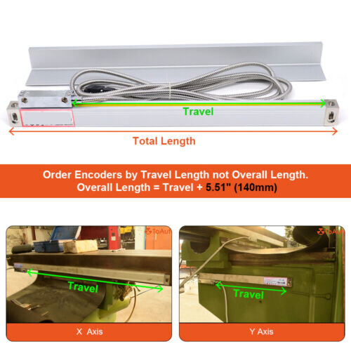 2/3 Axis DRO Digital Readout Linear Scale 5μm Encoder for Bridgeport Mill Lathe