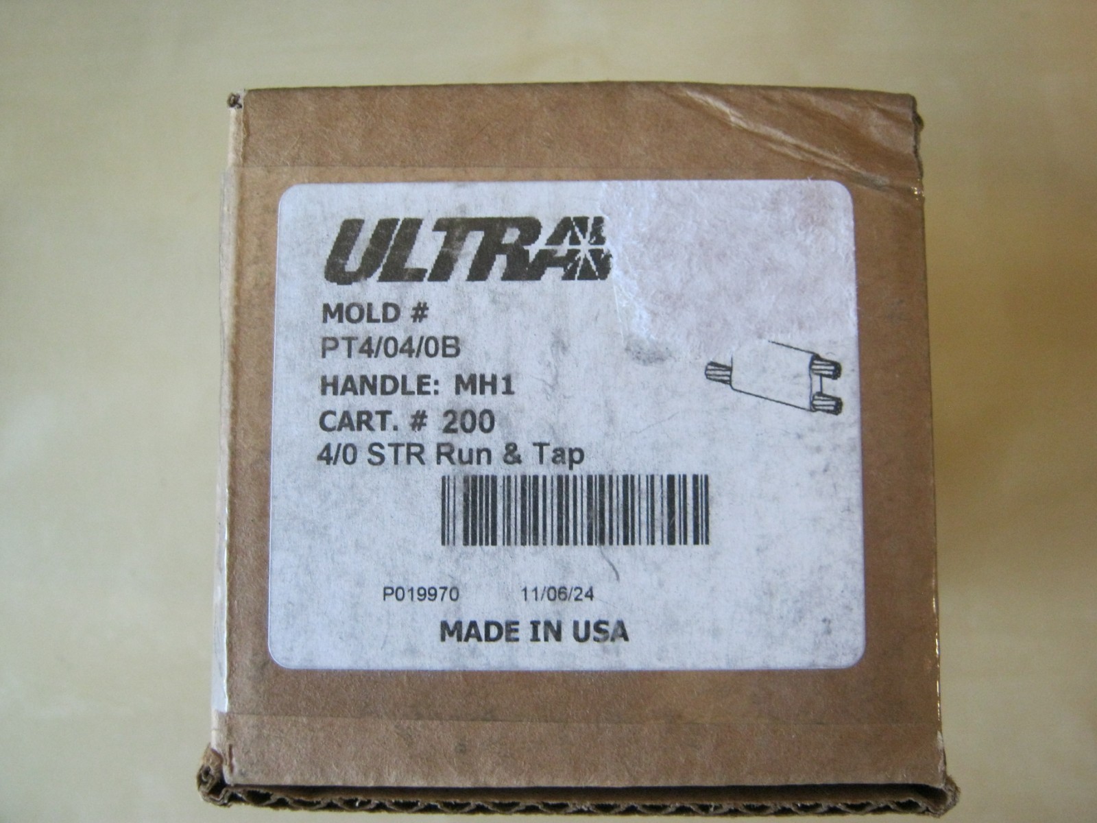 NEW Ultraweld Harger PT4/04/0B 4/0 STR parallel run and tap mold weld