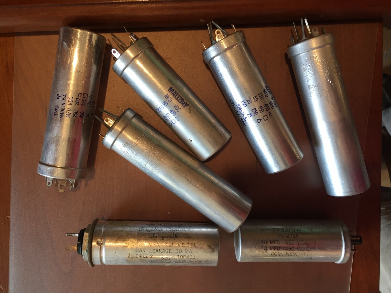 Vintage NOS Can Capacitors, Mallory, Philco, Nippon Chemi-con, Sprague, GE