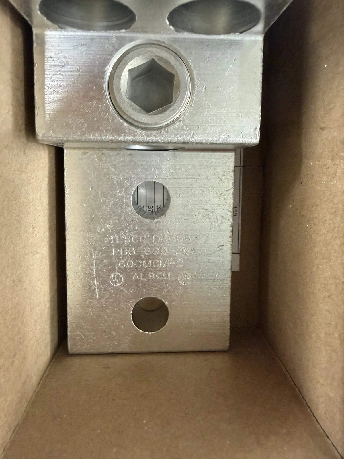 ⭐NEW IN BOX⭐ ILSCO PB3-600-2N 3Hole Aluminum Panelboard Lug 🔴USA🔵
