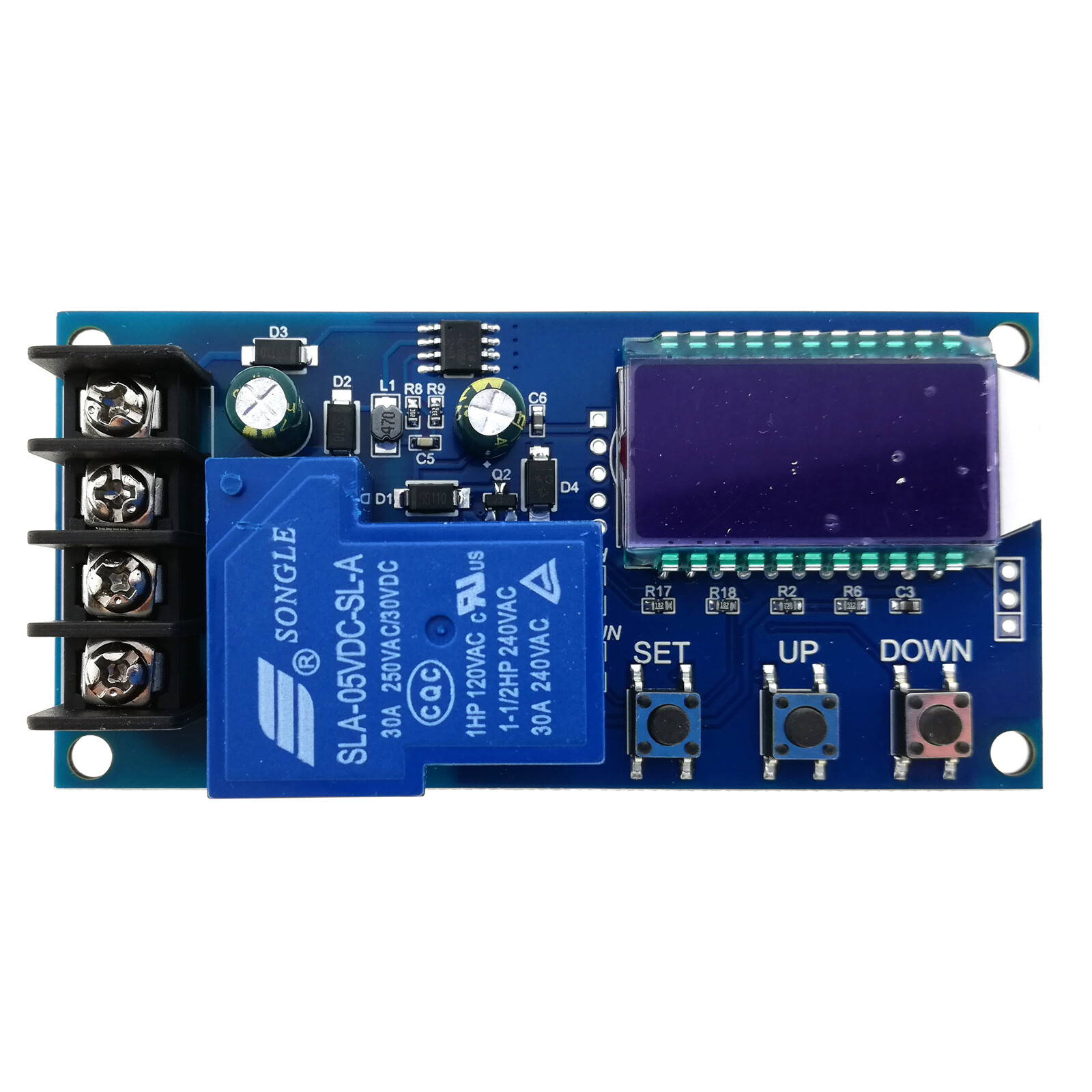 Lead-acid Battery Charge Time Controller Protection Board 6-60v 30A LCD Display