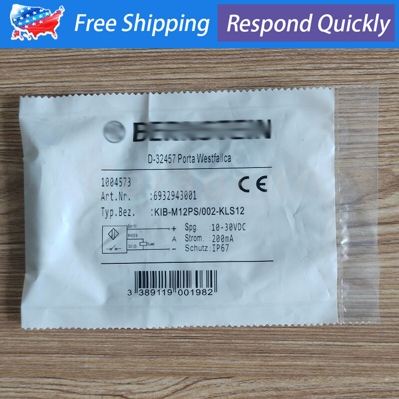 NEW Proximity Sensor Switch For Bernstein KIB-M12PS/002-KLS12 6932943001 10-30V