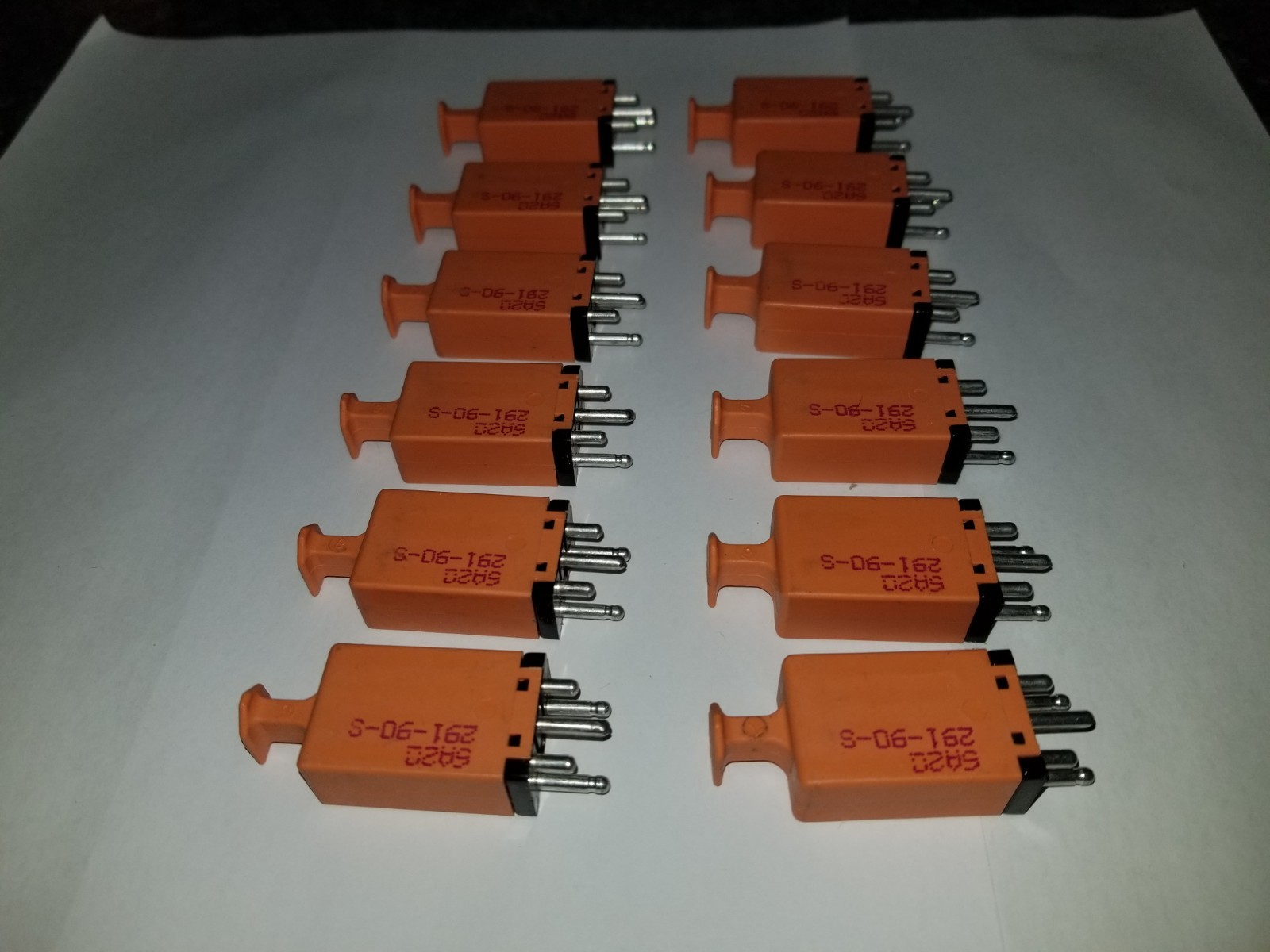 Vintage(Lot of 12) Reliance 6A20 5-Pin Gas Tube Surge Protector Module 291-90-S